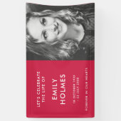 Moderne Beerdigung | Rosa Feier zum Gedenken an da Banner (Vertikal)