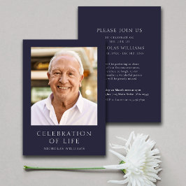 Moderne Beerdigung von Fotos zum Gedenken an das L Einladung