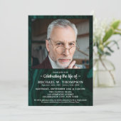 Moderne Beerdigung von Leben Beerdigung maßgeschne Einladung (Stehend Vorderseite)