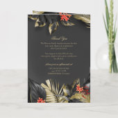 Moderne Beerdigung von Schwarz-Gold-Foto Programm (Rückseite)