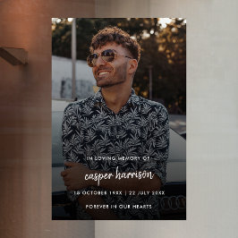 Moderne Beerdigungsdenkmal | Feiern des Lebens Fensteraufkleber