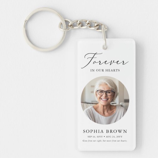 Moderne Beerdigungsdenkmal im Gedächtnis Schlüsselanhänger (Vorderseite)