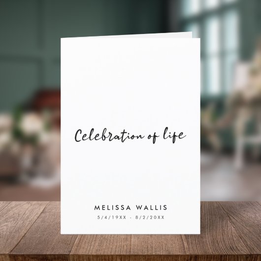 Moderne Beerdigungsfeier geklappt Programm