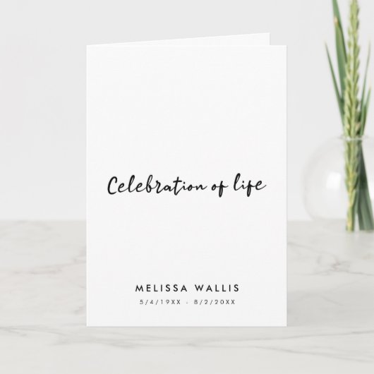 Moderne Beerdigungsfeier geklappt Programm (Vorderseite)