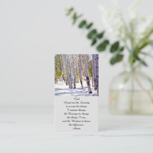 Moderne Beerdigungsfeier Visitenkarte (Stehend Vorderseite)