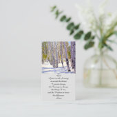 Moderne Beerdigungsfeier Visitenkarte (Stehend Vorderseite)