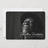 Moderne Beerdigungsfeier zum Foto des Lebens Einladung (Rückseite)