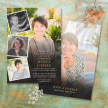 Moderne Beerdigungsfoto Collage Celebration of Lif