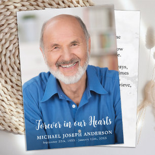 Moderne Beerdigungskarte Foto-Beileid