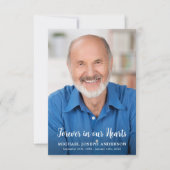 Moderne Beerdigungskarte Foto-Beileid (Vorderseite)