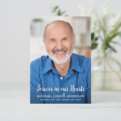 Moderne Beerdigungskarte Foto-Beileid (Stehend Vorderseite)