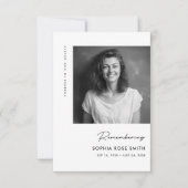 Moderne Beerdigungskarten Beileid Memorial Prayer  Einladung (Vorderseite)