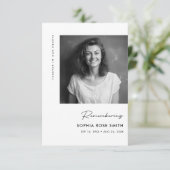 Moderne Beerdigungskarten Beileid Memorial Prayer  Einladung (Stehend Vorderseite)