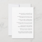 Moderne Beerdigungskarten Beileid Memorial Prayer  Einladung (Rückseite)