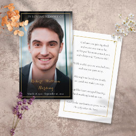 Moderne Beerdigungskarten Foto-Gebetskarte Visitenkarte