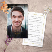 Moderne Beerdigungskarten Foto-Gebetskarte Visitenkarte