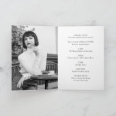 Moderne Beerdigungsordnung für drei Fotos Einladung (Innenseite)