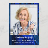 Moderne Beerdigungsreihenfolge Foto Service Blaue Programm (Vorderseite)