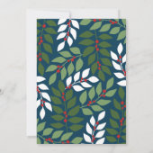 Moderne Beeren Eukalyptus Download Holiday Party Einladung (Rückseite)