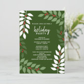 Moderne Beeren-Filialen - Cocktail-Feier Einladung (Stehend Vorderseite)