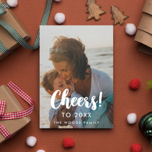 Moderne Befürworter des neuen Fotos 2025 Feiertagskarte