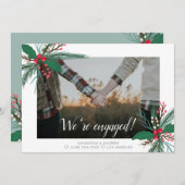 Moderne Begegnungsfeier Weihnachten Mistletoe Foto Ankündigung (Vorne/Hinten)