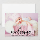 Moderne Begrüßungsankündigung Neuer Baby Ankündigung (Vorne/Hinten)