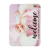 Moderne Begrüßungsankündigung Neuer Baby Magnet (Vertikal)