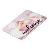 Moderne Begrüßungsankündigung Neuer Baby Magnet (Linke Seite)