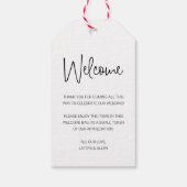 Moderne Begrüßungskörbe Geschenkanhänger (Rückseite)