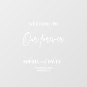 Moderne Begrüßungsschrift Mirror Decal Fensteraufkleber (Blatt)