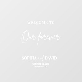 Moderne Begrüßungsschrift Mirror Decal Fensteraufkleber