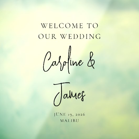 Moderne Begrüßungsschrift Mirror Decal Fensteraufkleber (Blatt 3)