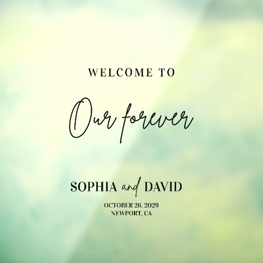 Moderne Begrüßungsschrift Mirror Decal Fensteraufkleber (Blatt 3)