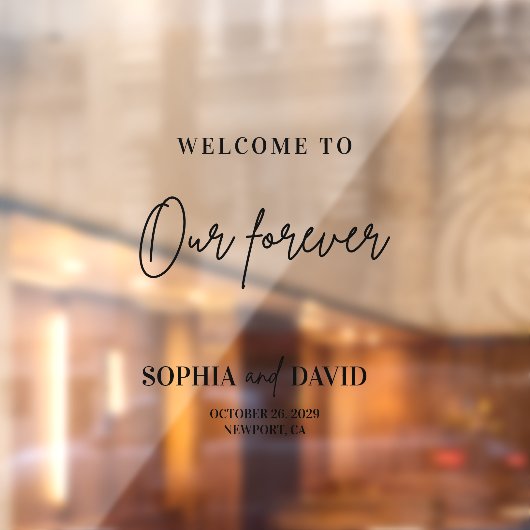 Moderne Begrüßungsschrift Mirror Decal Fensteraufkleber (Blatt 2)