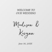 Moderne Begrüßungsschrift Mirror Decal Fensteraufkleber (Blatt)