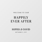 Moderne Begrüßungsschrift Mirror Decal Fensteraufkleber (Blatt)