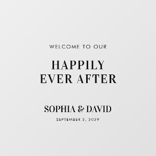 Moderne Begrüßungsschrift Mirror Decal Fensteraufkleber