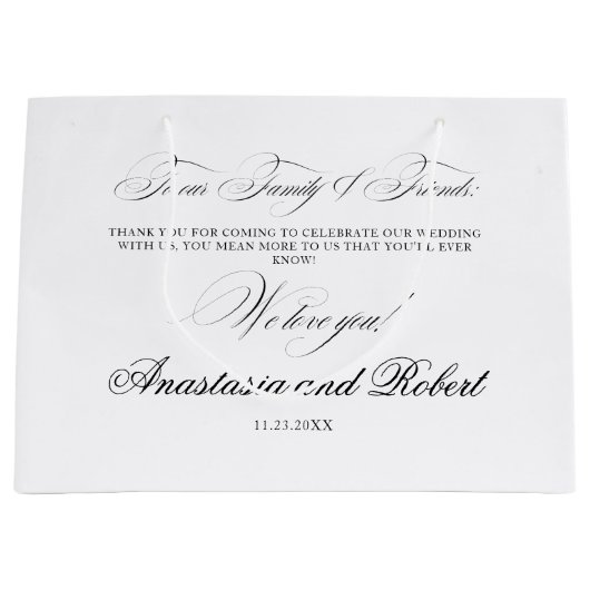 Moderne Begrüßungstaschen Große Geschenktüte (Vorderseite)