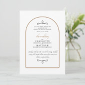Moderne beiden Eltern GeometricWhite Wedding Einladung (Stehend Vorderseite)