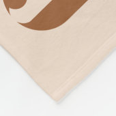 Moderne Beige 5-Familie Foto Collage mit Namen Fleecedecke (Ecke)