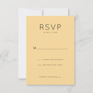 Moderne Beige-Antwortkarte RSVP Karte