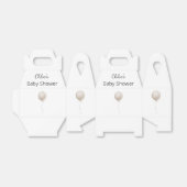 Moderne Beige Ballon Boho Babydusche Geschenkschachtel (Ungefaltet)
