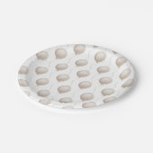 Moderne Beige Ballon Boho Babydusche Pappteller (Schrägansicht)