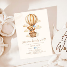 Moderne Beige Bärenjunge Babydusche