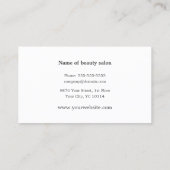 Moderne Beige Blue Beauty Business Card Visitenkarte (Rückseite)