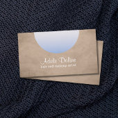 Moderne Beige Blue Beauty Business Card Visitenkarte