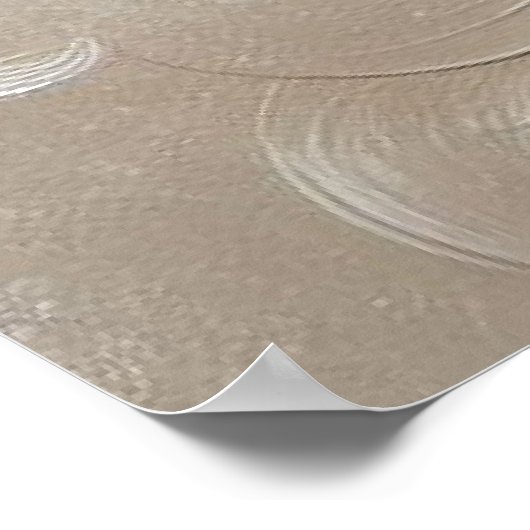 Moderne beige Blume 10 Poster (Ecke)