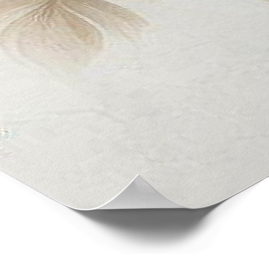Moderne beige Blume 11 Poster (Ecke)