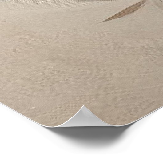 Moderne beige Blume 14 Poster (Ecke)